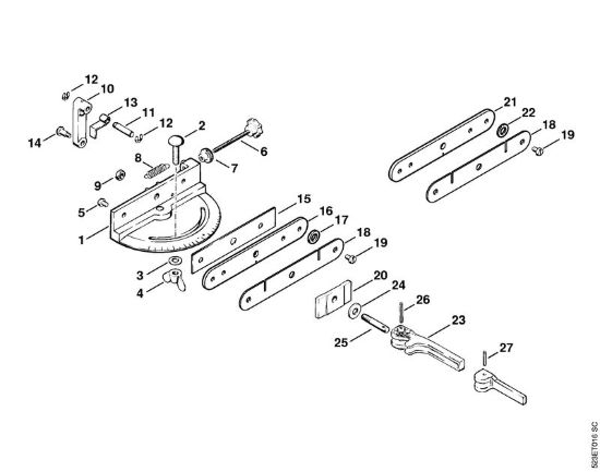 Supporto orientabile catena a denti trapezoidali USG USG brand Stihl